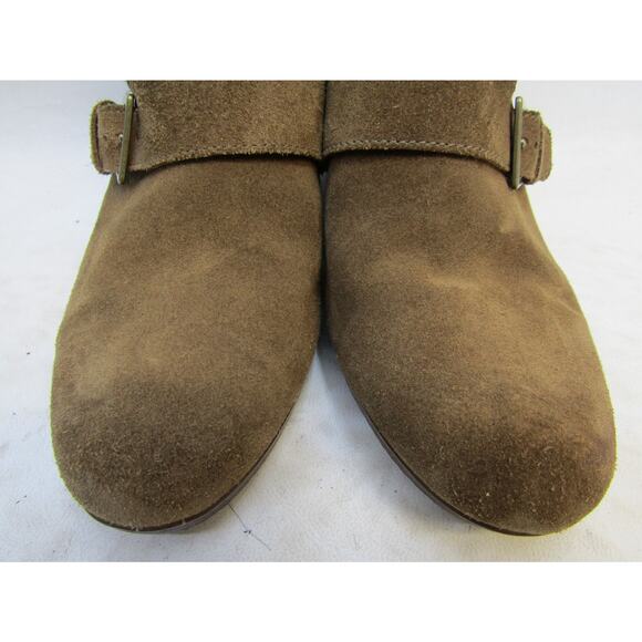 MUNRO Size 7.5 W (Wide Width) Brown Suede Wedge Heel Ankle Boots Booties - Picture 6 of 11